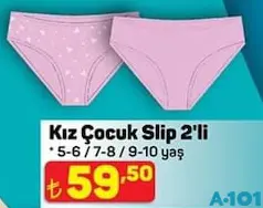 KIZ ÇOCUK SLİP KÜLOT 2'Lİ